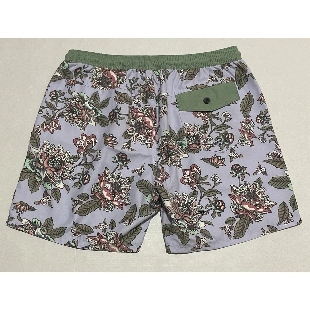 Lost Enterprises Floral Beach Shorts Mens Size XL Drawstring Stretch Beach‎